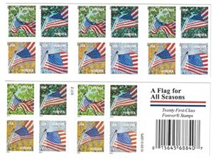 usps forever stamps a flag for all seasons – book of 20 postage stamps