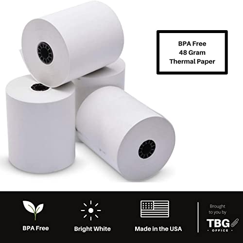 3 1/8” x 230' Thermal Paper Rolls - BPA FREE AND MADE IN THE USA – Receipt paper rolls – Point of Sale Cash Register - Thermal printer paper - Credit Card Paper - for POS systems (1 Case - 30 Rolls)