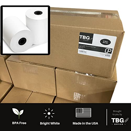 3 1/8” x 230' Thermal Paper Rolls - BPA FREE AND MADE IN THE USA – Receipt paper rolls – Point of Sale Cash Register - Thermal printer paper - Credit Card Paper - for POS systems (1 Case - 30 Rolls)