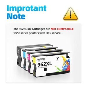 FASTINK Remanufactured HP 962XL Ink Cartridges Combo Pack Replacements for 962 XL HP Officejet Pro 9015 9018 9010 9025 9020 9012 9013 Printers Ink Cartridges 4 Pack (Latest Update in November)