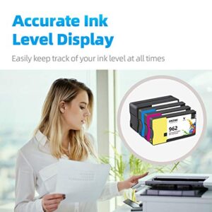 FASTINK Remanufactured HP 962XL Ink Cartridges Combo Pack Replacements for 962 XL HP Officejet Pro 9015 9018 9010 9025 9020 9012 9013 Printers Ink Cartridges 4 Pack (Latest Update in November)