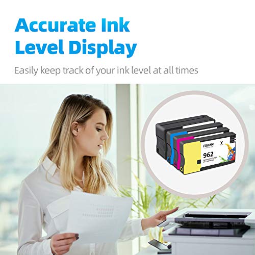 FASTINK Remanufactured HP 962XL Ink Cartridges Combo Pack Replacements for 962 XL HP Officejet Pro 9015 9018 9010 9025 9020 9012 9013 Printers Ink Cartridges 4 Pack (Latest Update in November)