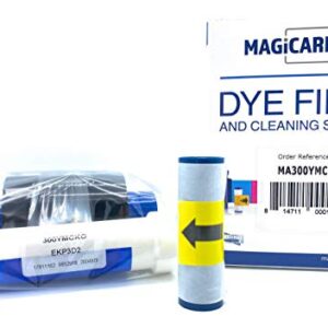 Magicard MA300YMCKO Color Ribbon Kit (YMCKO, 300 Prints) for Enduro, Rio Pro, and Pronto Series Card Printers Straight from Manufacturer