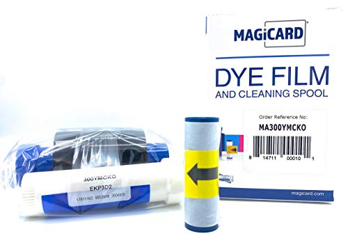 Magicard MA300YMCKO Color Ribbon Kit (YMCKO, 300 Prints) for Enduro, Rio Pro, and Pronto Series Card Printers Straight from Manufacturer