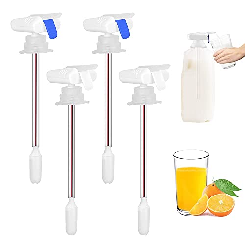 Milk Dispenser for Fridge Gallon,Kids Automatic Gallon Drink Dispenser,Milk Jug Dispenser for Party Wedding Decoration, Outdoor, Home, Kitchen(AA battery not included) (4 Pack)