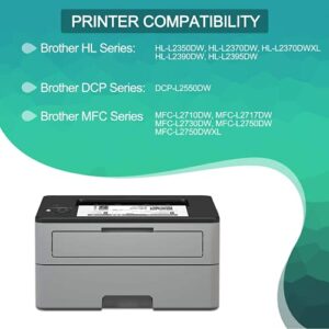 GREENBOX Compatible Toner Cartridge Replacement for Brother TN760 TN-760 TN730 TN-730 for Brother MFC-L2710DW HL-L2350DW HL-L2370DW HL-L2395DW MFC-L2750DW DCP-L2550DW HL-L2390DW MFC-L2730DW (4 Black)