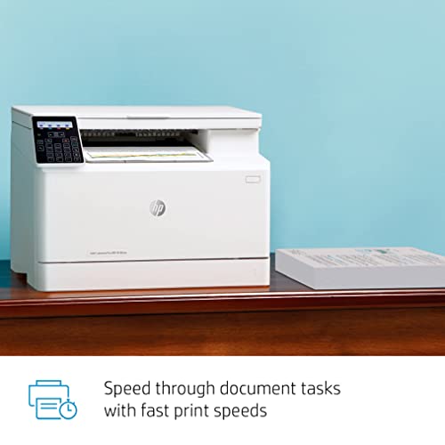 HP Color Laserjet Pro M182nw Wireless All-in-One Laser Printer, Remote Mobile Print, Auto-On/Auto-Off Function, 17 ppm, 150-Sheet, 600 x 600 dpi, Works with Alexa, Bundle with JAWFOAL Printer Cable