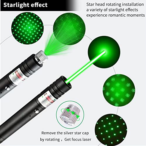 Green Laser Pointer High Power, Long Range High Power Laser Pointer, Rechargeable Pointer , Strong Lazer Pointer for Teaching Outdoor Hunting USB Rechargeable Laser Pointer Pen