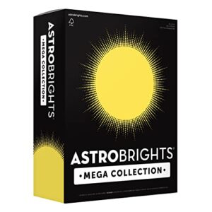 astrobrights mega collection, colored paper, punchy pastel lemon twirl, 625 sheets, 24 lb./89 gsm, 8.5″ x 11″ – more sheets! (91731)