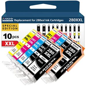 pgi-280 cli-281 xxl higher yield bkcmy 10 color value pack compatible for canon 280xl 281xl xl ink cartridge for pixma tr8520 tr8600 tr8620 ts6320 tr7520 ts6120 tr8500 ts6220 ts6300 tr8622 printer