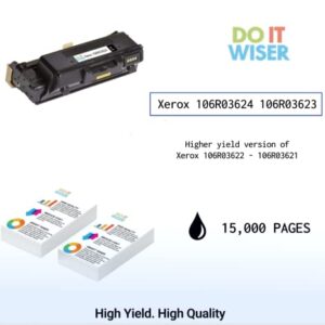 Do it Wiser Compatible Toner Cartridge Replacement for Xerox 106R03624 WorkCentre 3335 3345 Phaser 3330 Toner - 106R03623 (Extra High Yield - 15,000 Pages)