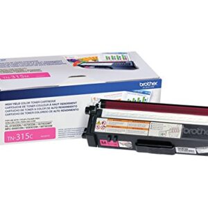 Brother Genuine TN315BK, TN315C, TN315M, TN315Y High Yield Color Laser Black, Cyan, Magenta and Yellow Toner Cartridge Set