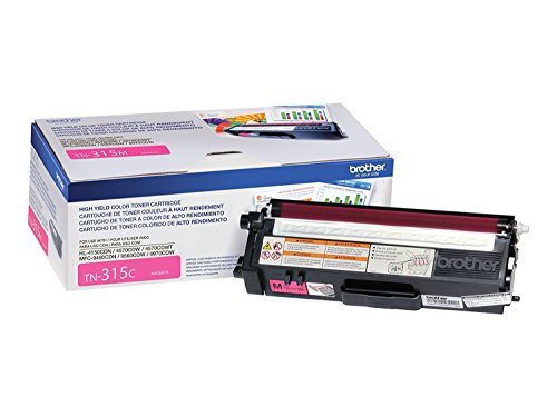 Brother Genuine TN315BK, TN315C, TN315M, TN315Y High Yield Color Laser Black, Cyan, Magenta and Yellow Toner Cartridge Set