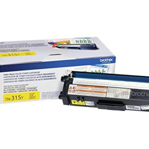 Brother Genuine TN315BK, TN315C, TN315M, TN315Y High Yield Color Laser Black, Cyan, Magenta and Yellow Toner Cartridge Set