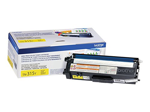 Brother Genuine TN315BK, TN315C, TN315M, TN315Y High Yield Color Laser Black, Cyan, Magenta and Yellow Toner Cartridge Set