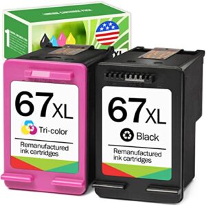limeink remanufactured ink cartridge replacement for hp ink 67 xl for hp 67xl ink cartridges black color combo pack for hp 67 for hp printer ink deskjet 2700 envy 6000 6055 4155e 2755e pro 6400 6055e