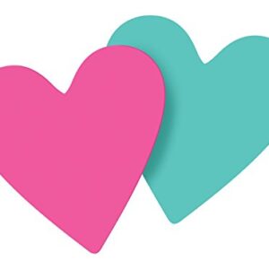 Post-it Super Sticky Notes, 3 in x 3 in, Heart Shape, Assorted Colors, 75 Sheets/Pad, 2 Pads/Pack (7350-T-HRT)