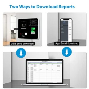 Time Clock - NGTeco Time Clocks for Employees Small Business with Face, Finger Scan, RFID and PIN Punching in One, Office Time Card Machine Automatic Punch with APP for iOS Android (0 Monthly Fee)