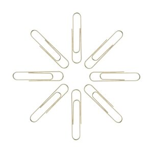 FUDAO FAMILY Large Paper Clips, Gold Paper Clips, 2 Inch Paper Clip, Jumbo Paperclips 100/Pack