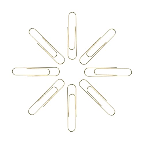 FUDAO FAMILY Large Paper Clips, Gold Paper Clips, 2 Inch Paper Clip, Jumbo Paperclips 100/Pack