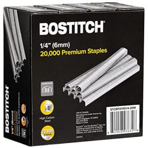 bostitch b8 staples 1/4 inch powercrown staples – pack of 20,000 staples