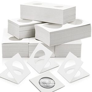 Nexxxi 300 Pcs Cardboard Coin Holder, 6 Sizes 2" x 2" Currency Holders for Coin Collection Supplies