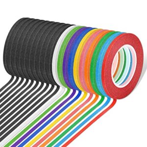 20 rolls 1/8 whiteboard tape line, selizo 3mm thin tape for dry erase board, pinstriping tape, draping tape, chart tape for white board accessories diy art crafts