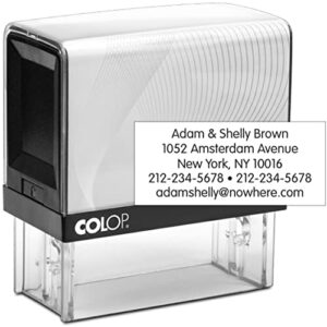 colop large size self inking custom text stamp – choose from many fonts & 15 ink colors