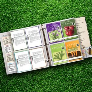 Garden Journal, 3 Ring Full Page 8.5x11" Binder. Seed Packet Organizer Kit, Perfect Planner & Almanac & Notebook for Gardeners, Ideal Gift for Farmers and Garden Enthusiasts (Gardening Binder with Calendar)