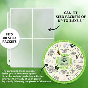 Garden Journal, 3 Ring Full Page 8.5x11" Binder. Seed Packet Organizer Kit, Perfect Planner & Almanac & Notebook for Gardeners, Ideal Gift for Farmers and Garden Enthusiasts (Gardening Binder with Calendar)