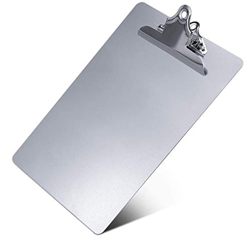 Metal Clipboard, Contractor Heavy Duty Aluminum Clipboard with High Capacity Clip, Rust-Proof Plate for Letter Size and A4 Paper Sheet, Supplies for Office, Jobsite, Medical, School, Law Enforcement