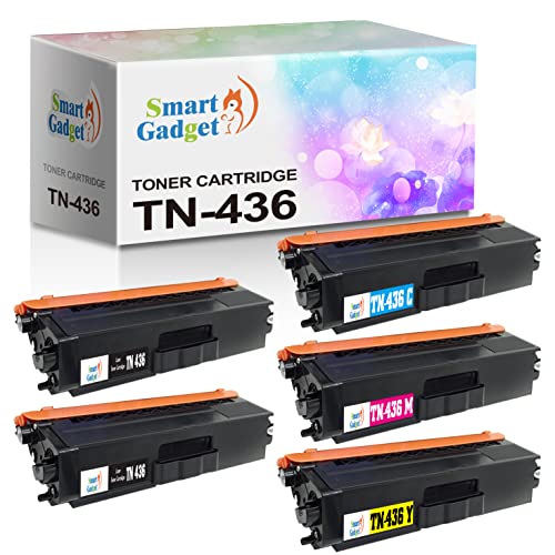 [5 Pack] Smart Gadget Compatible Toner Cartridge Replacement TN436 (2B1C1Y1M) | Use with HL-L8360CDW MFC-L8900CDW MFCL9570CDW HL-L8360CDWT MFC-L8895CDW Printers