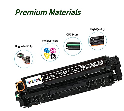 HP 305A Black, Cyan, Magenta, Yellow Toner Cartridges (5-Pack) Works with Laserjet Pro 300 M351, Laserjet Pro 300 MFP M375, Laserjet Pro 400 M451, Laserjet Pro 400 MFP M475