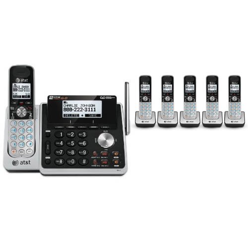 AT&T TL88102 + (5) TL88002 6 Handset Cordless Phone (2 Line) DECT 6.0