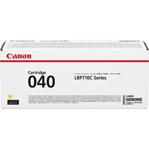 canon genuine toner, cartridge 040 yellow (0454c001), 1 pack, for canon color imageclass lbp712cdn laser printer, black