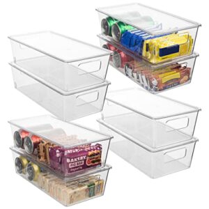 clearspace plastic pantry organization and storage bins with lids – perfect kitchen organization or kitchen storage – fridge organizer, refrigerator organizer bins, cabinet organizers