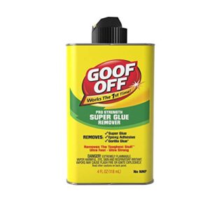 goof off super glue remover – 4 oz. can, yellow (fg678)