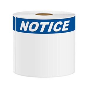 premium die-cut notice labels for duralabel, labeltac, vnm signmaker, safetypro, viscom and others, 4″ x 6″, 200 labels