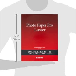 Canon LU-101 LTR(50) Luster Photo Paper Letter, 50 Sheets (LU-101 LTR)