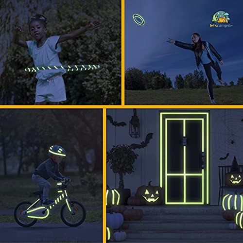 LetsCampsie Glow in The Dark Tape – 30ft x 1inch – Premium Industrial Grade Interior and Exterior Luminous Glow Tape to Help See Objects at Night and Outdoors