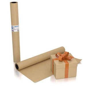 large brown kraft paper roll – 36″ x 1200″ (100 ft) – made in usa – ideal for gift wrapping, packing, moving, postal, shipping, parcel, wall art, crafts, bulletin boards, floor cover or table runner