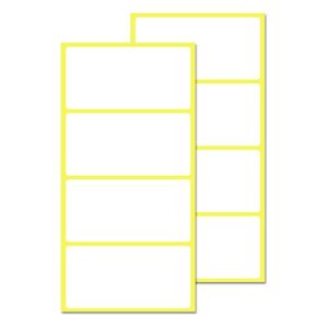 200 Pack, 4" x 2", Labels Stickers for Storage Bins - Matte White