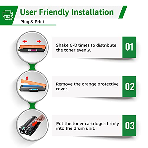 GREENSKY Compatible Toner Cartridge Replacement for Brother TN227 TN227BK TN-227 TN223BK TN223 MFC-L3770CDW HL-L3270CDW HL-L3290CDW HL-L3210CW HL-L3230CDW MFC-L3710CW MFC-L3750CDW Printer (5-Pack)