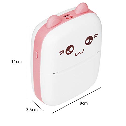 Mini Photo Printer, Wireless Photo Printer, Support Search/Text Recognition/Retrieval Improve Learning Efficiency(Pink)