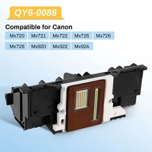 Ademon Qy6-0086 Printhead. Print Head Replacement Parts Compatible with Canon MX922 IX6840 IX6850 IX6780 IX6880 IX6770 MX721 MX722 MX725 MX726 MX727 MX720 MX928 MX728 MX920 MX924 MX925 MX96 Printers