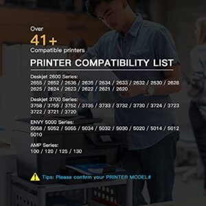 E-Z Ink (TM) Remanufactured 65XL High-Yield Ink Cartridge Replacement for HP 65 XL to use with Envy 5055 5052 5058 DeskJet 2622 2624 2652 2655 3752 3755 Printer (Black and Tri-Color, 2 Pack )