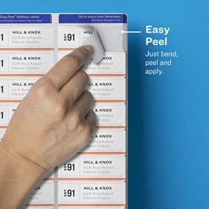 Avery Clear Easy Peel Address Labels for Laser Printers 1" x 2-5/8", Pack of 300 (15660)