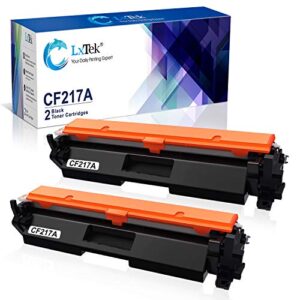 lxtek compatible toner cartridge replacement for hp 17a cf217a to compatible with laserjet pro m102w m130fw, laserjet pro mfp m130fw m130nw m130fn m130a printer, 2 black, high yield(with chip)