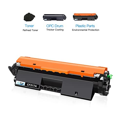 LxTek Compatible Toner Cartridge Replacement for HP 17A CF217A to Compatible with Laserjet Pro M102w M130fw, Laserjet Pro MFP M130fw M130nw M130fn M130a Printer, 2 Black, High Yield(with Chip)