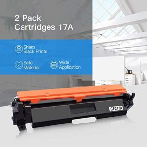 LxTek Compatible Toner Cartridge Replacement for HP 17A CF217A to Compatible with Laserjet Pro M102w M130fw, Laserjet Pro MFP M130fw M130nw M130fn M130a Printer, 2 Black, High Yield(with Chip)